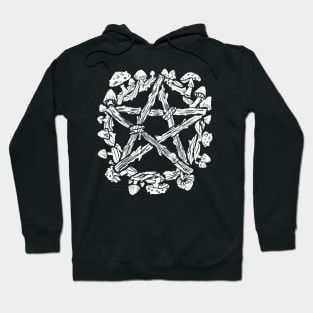 Mushroom Pentacle, Witchy, Gothic, Punk Hoodie